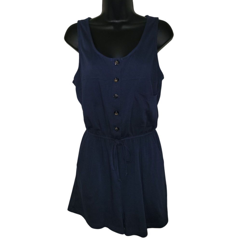 MEROKEETY NAVY BLUE ROMPER SIZE M